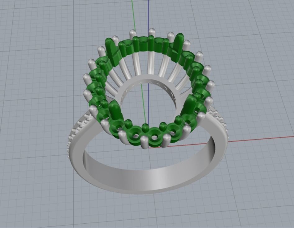 Engagement rings 3D print model_13