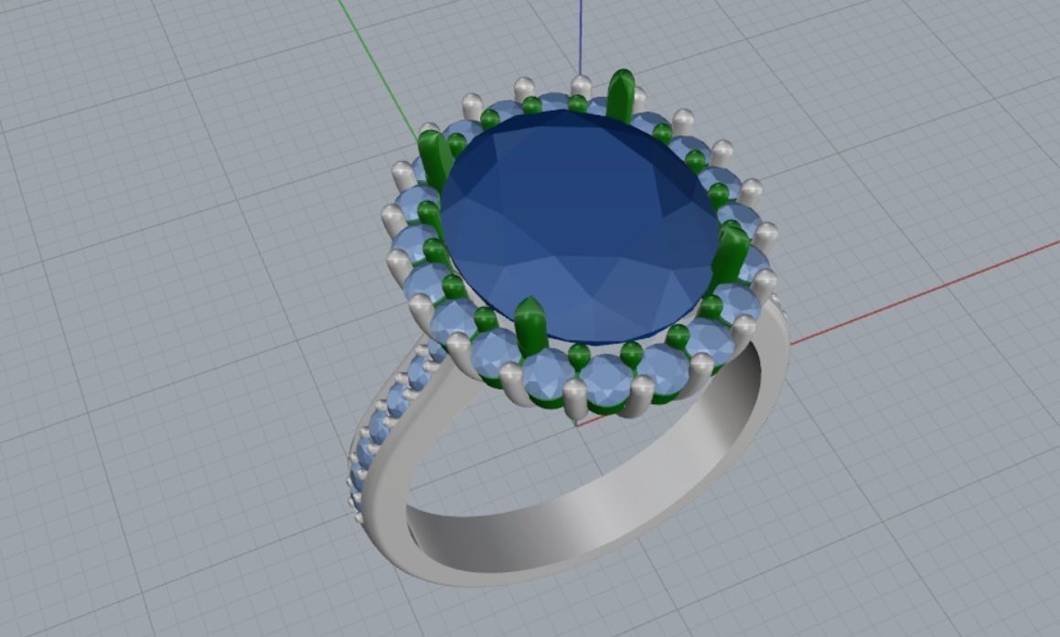 Engagement rings 3D print model_12
