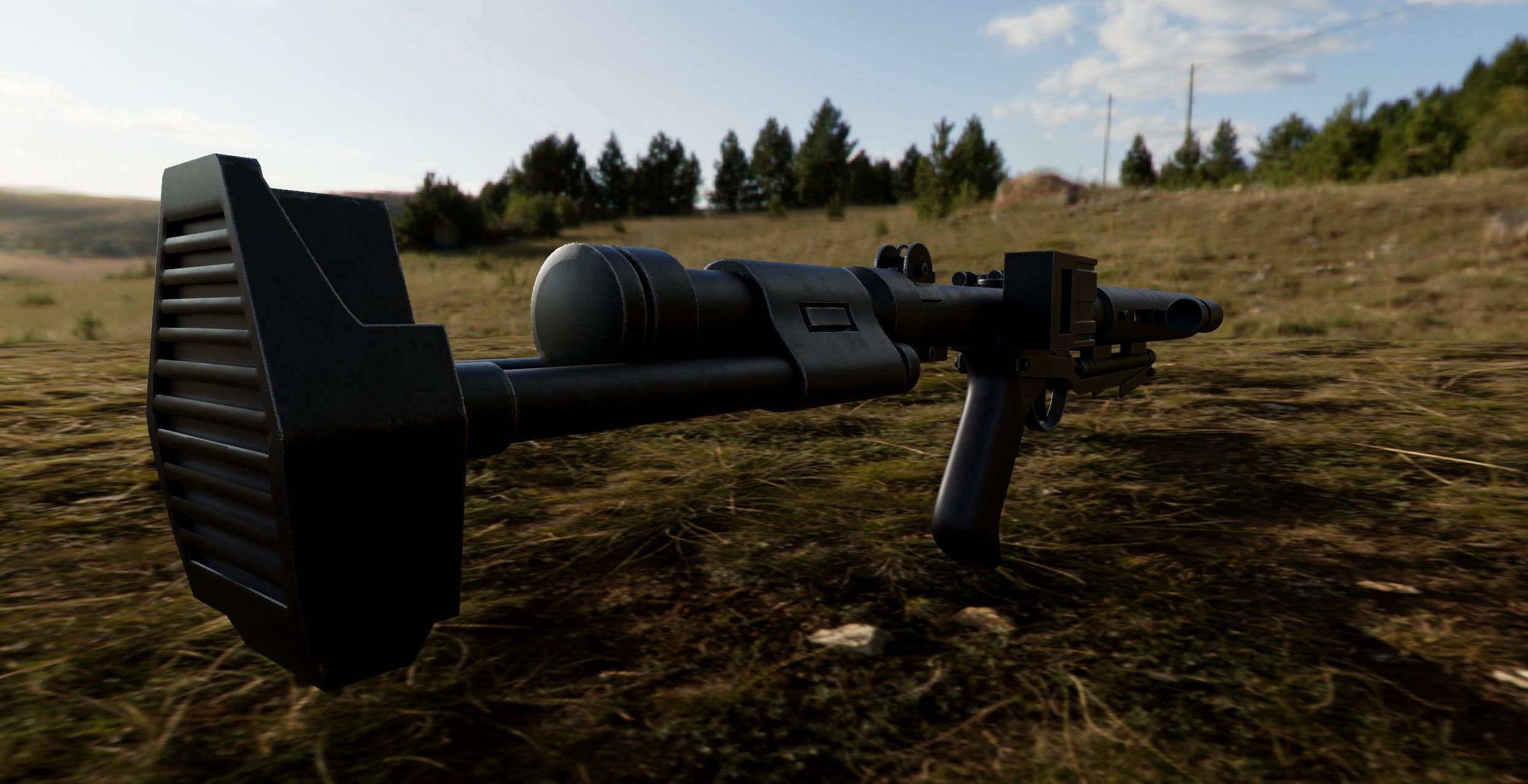 E-11D Death Trooper Blaster Low-poly 3D model_4