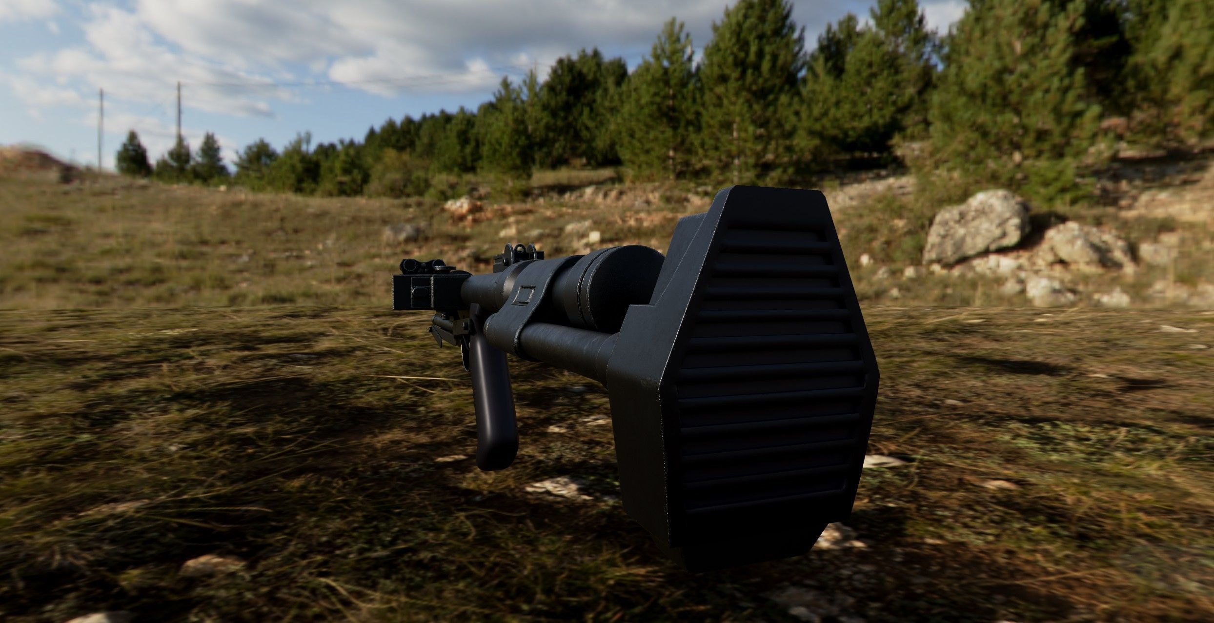 E-11D Death Trooper Blaster Low-poly 3D model_3