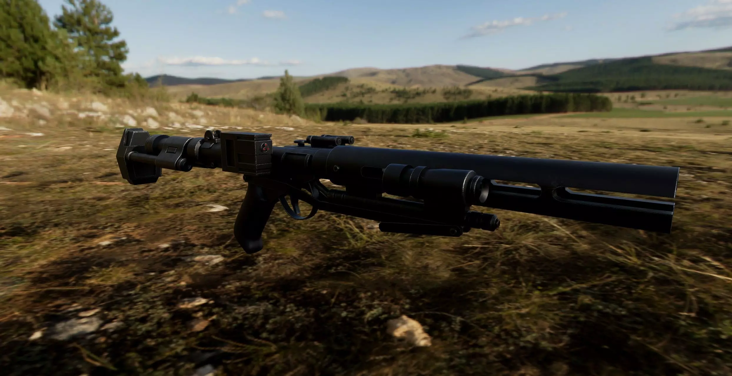 E-11D Death Trooper Blaster Low-poly 3D model_0