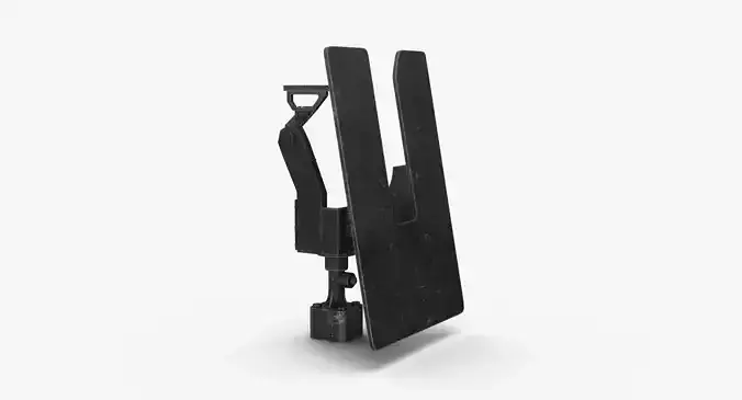 Minigun M134 Mount System Clean Low-poly 3D model