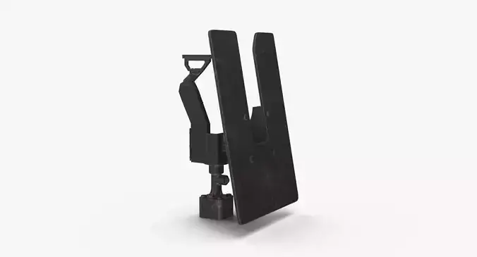 Minigun M134 Mount System Dirt Low-poly 3D model