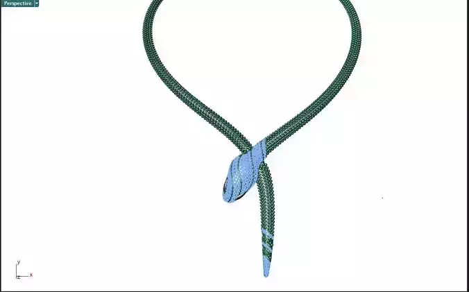 Necklaces Snake and ring Snake 3D print model