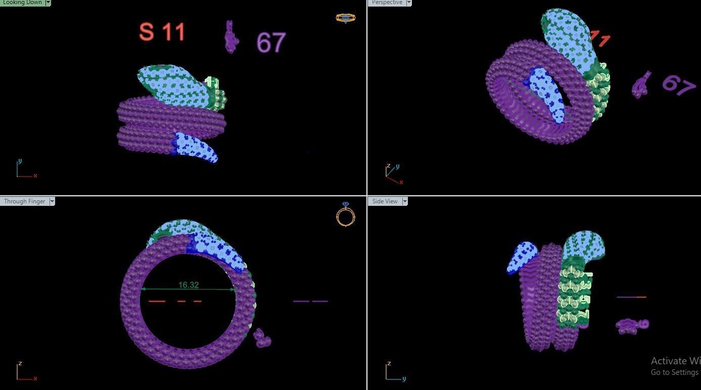 Necklaces Snake and ring Snake 3D print model_4