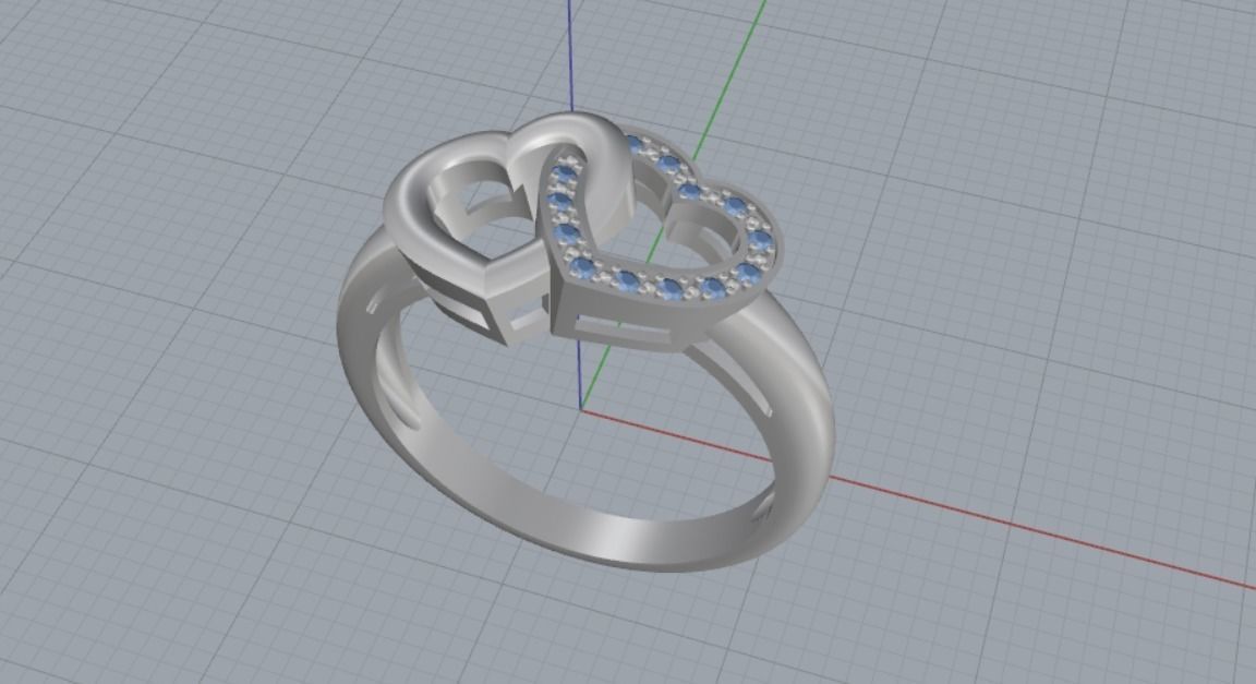 heart rings 3D print model_10