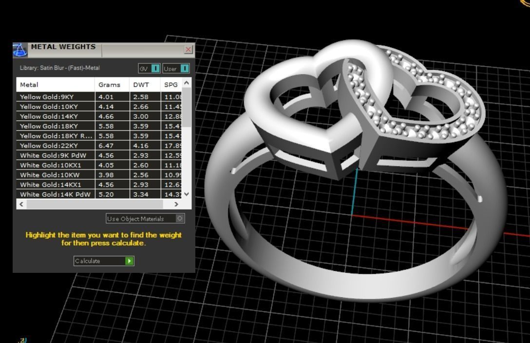 heart rings 3D print model_8