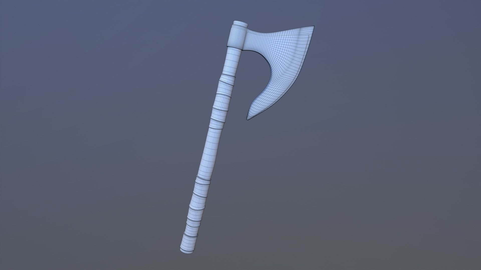 Viking Rune Axe 3D model_7