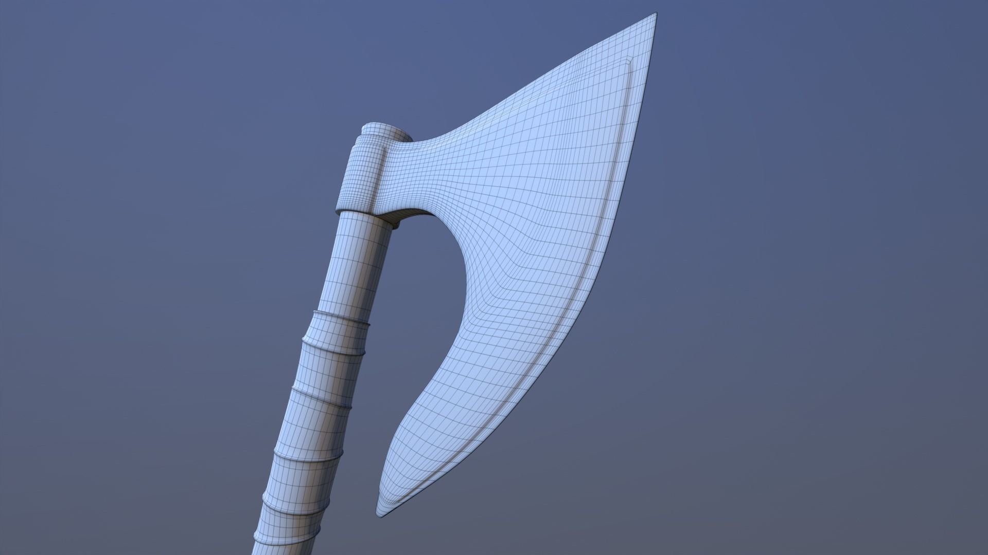 Viking Rune Axe 3D model_11