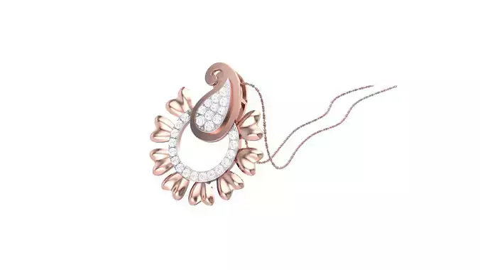 Shimmer Grace Diamond Pendant 3D print model