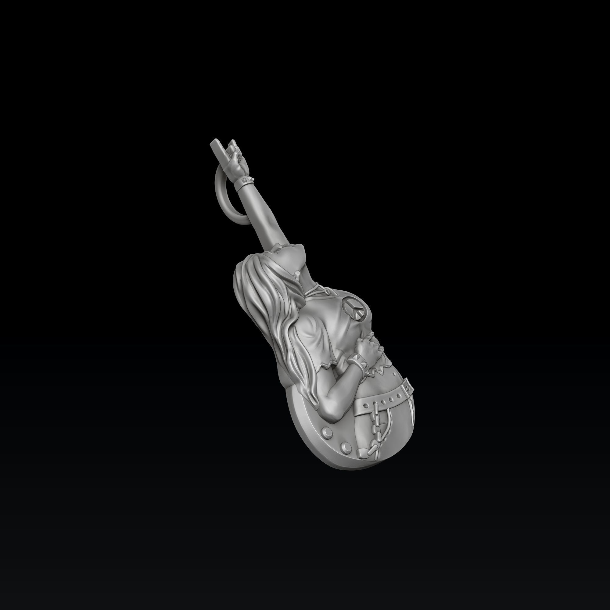 Rocker Pendant 3D print model_4