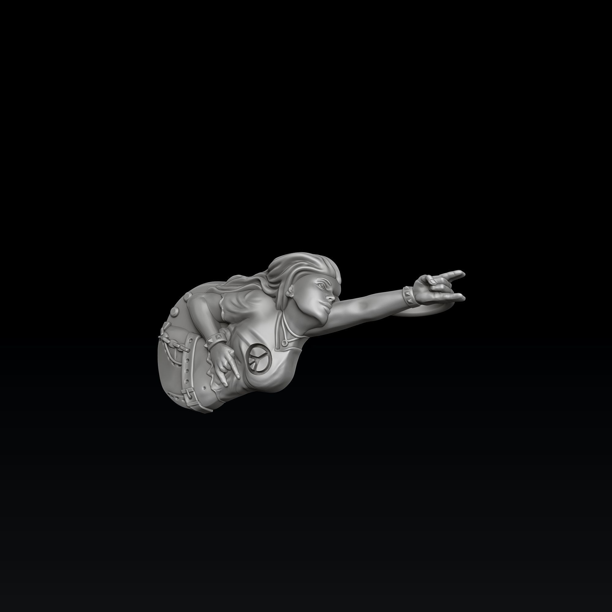 Rocker Pendant 3D print model_5