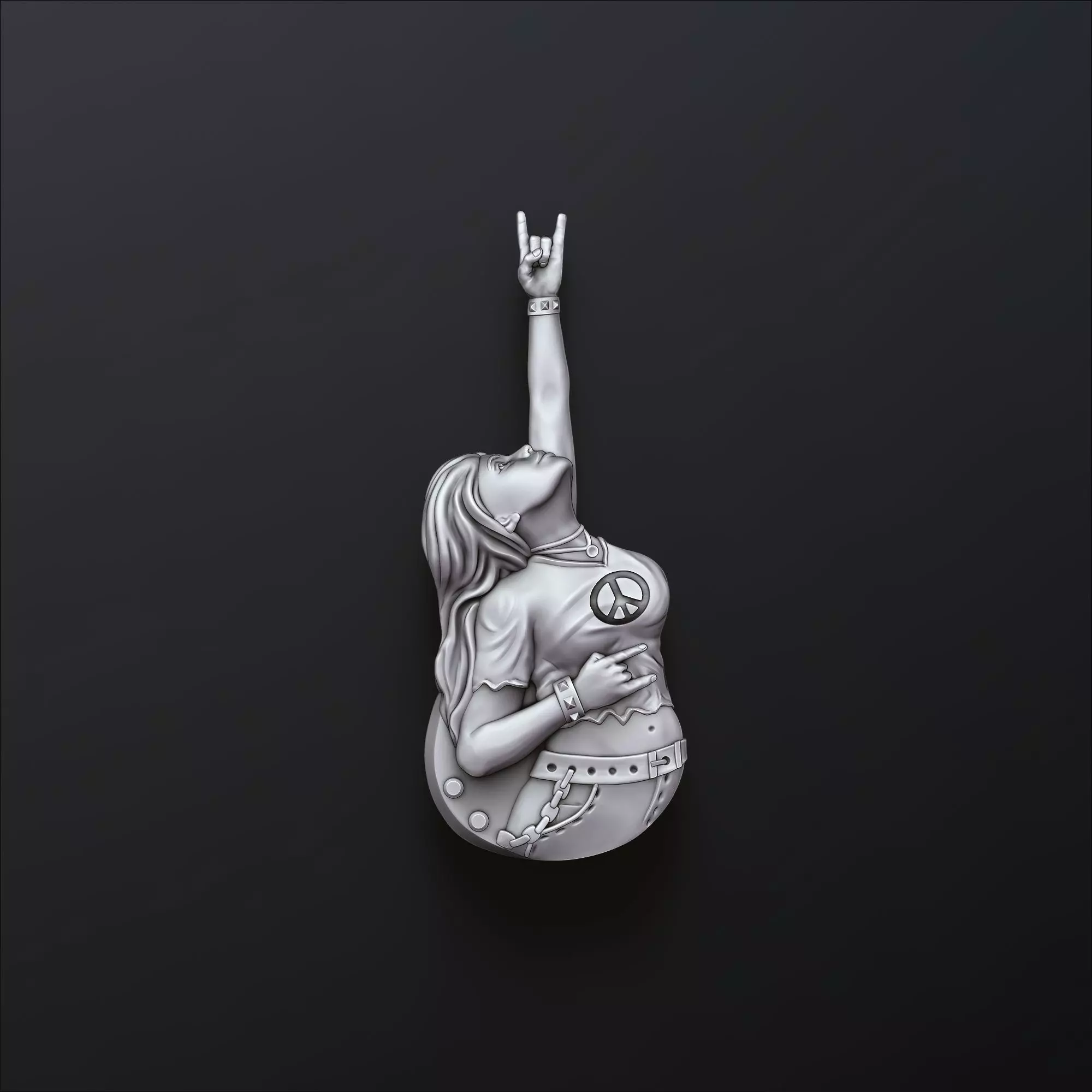 Rocker Pendant 3D print model_0