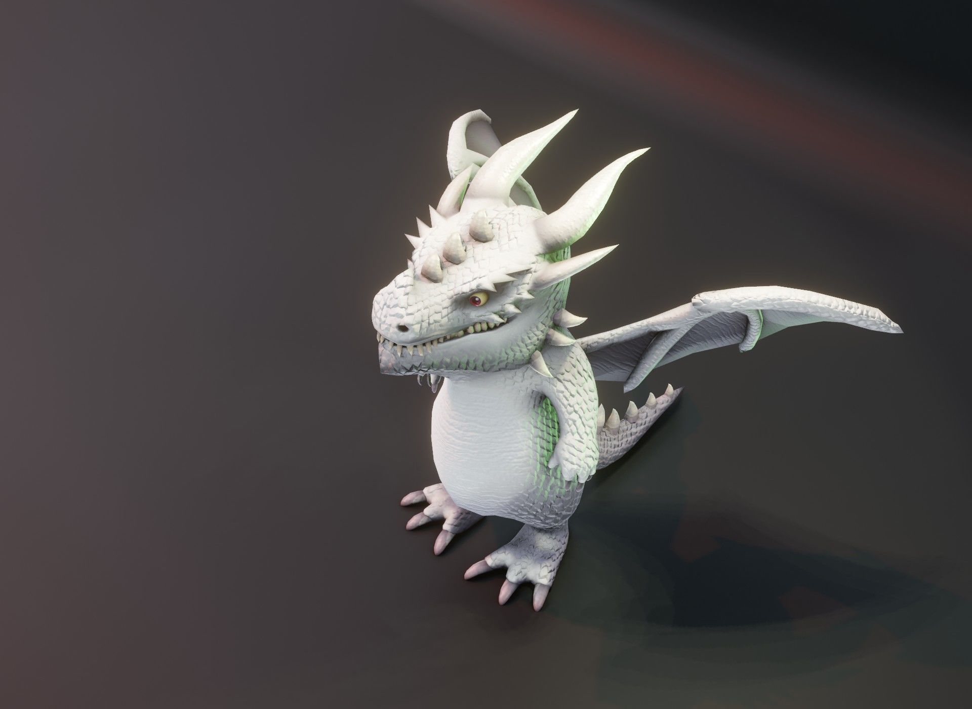 Cartoon Chromatic Dragons Animated 3D Model Low-poly 3D model_48