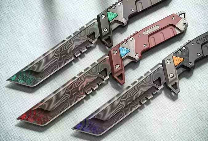 Sci-fi Knife KW PBR