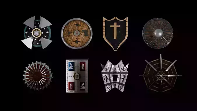 Shield Low-poly 3D model