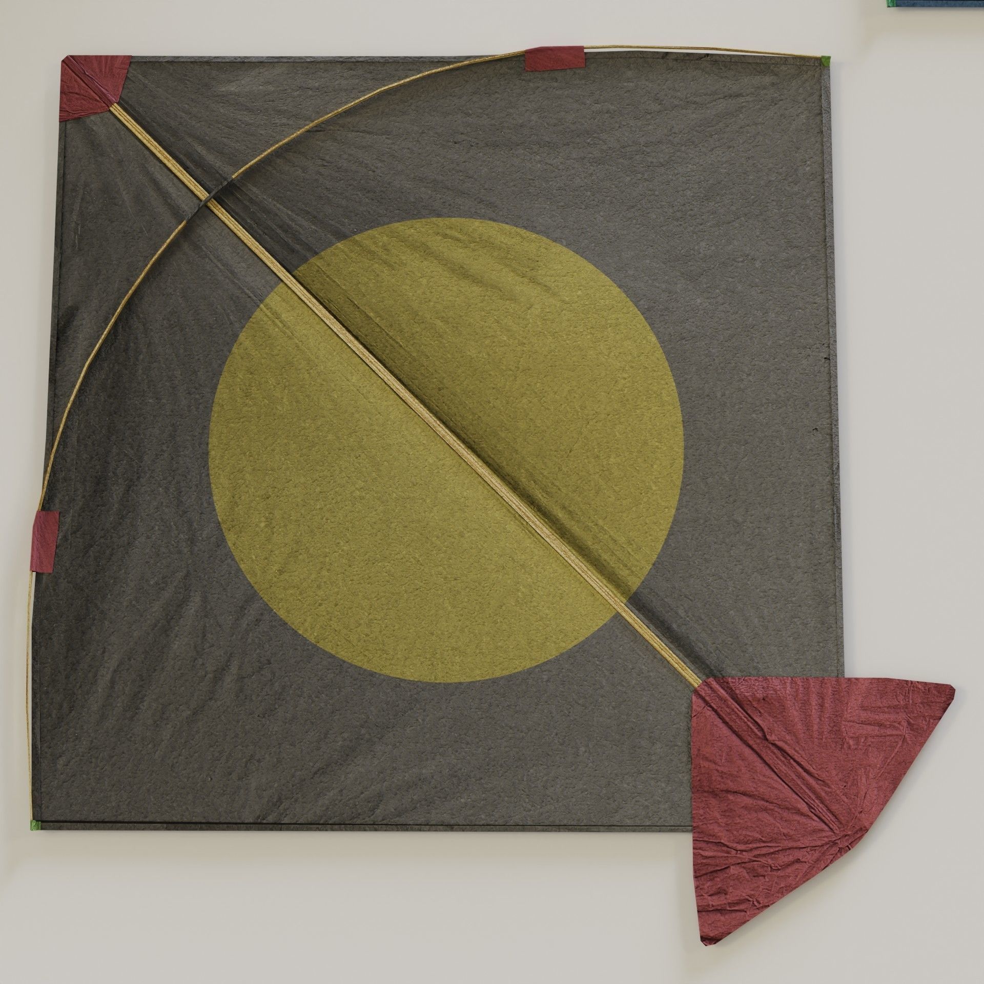 Kite Sky Low-poly 3D model_4