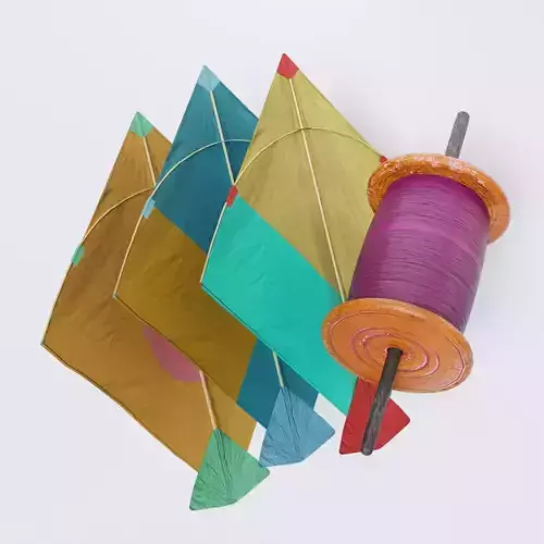 Kite Sky Low-poly 3D model Kite Sky Low-poly 3D model