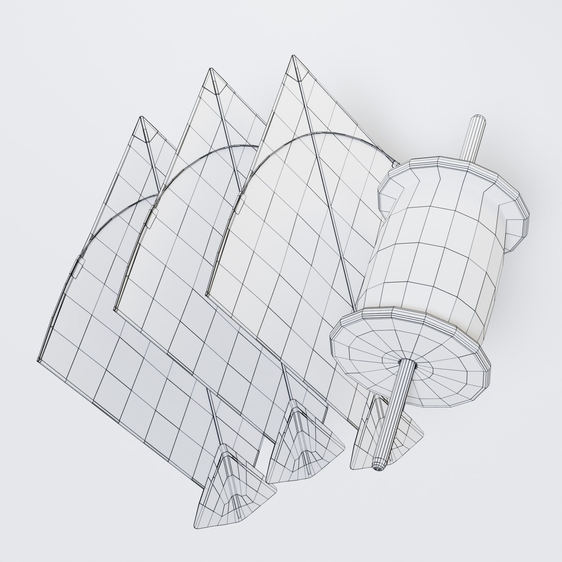 Kite Sky Low-poly 3D model_5