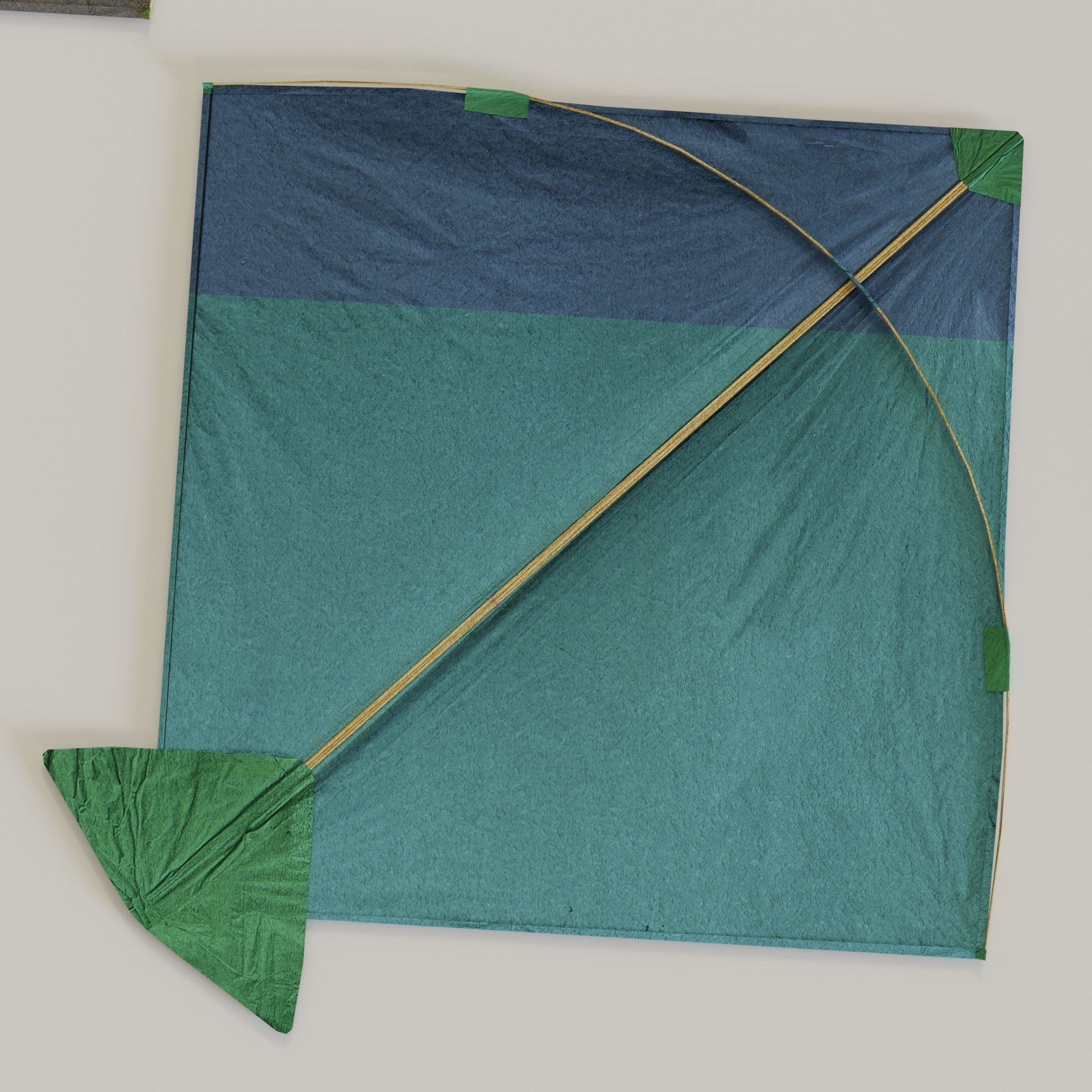 Kite Sky Low-poly 3D model_2