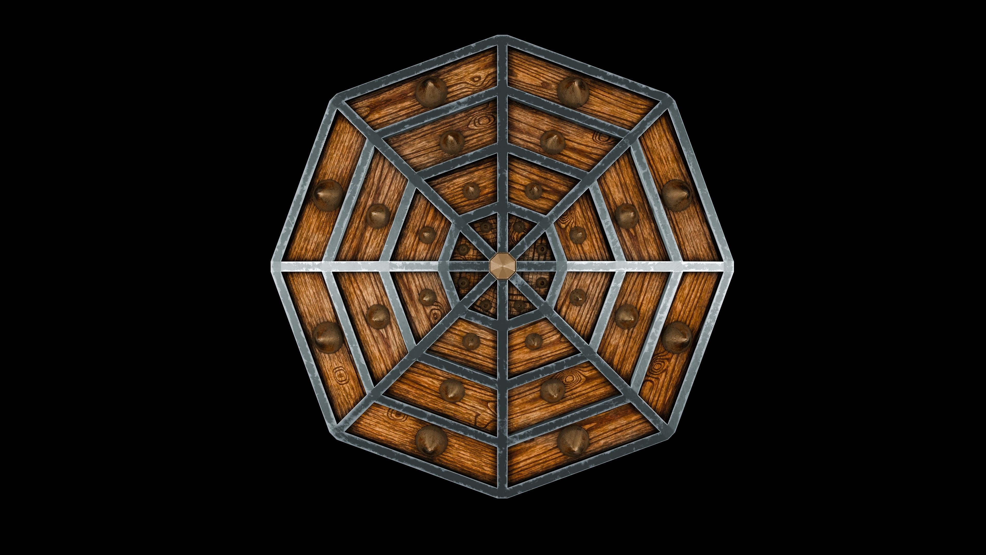 Shield Low-poly 3D model_4