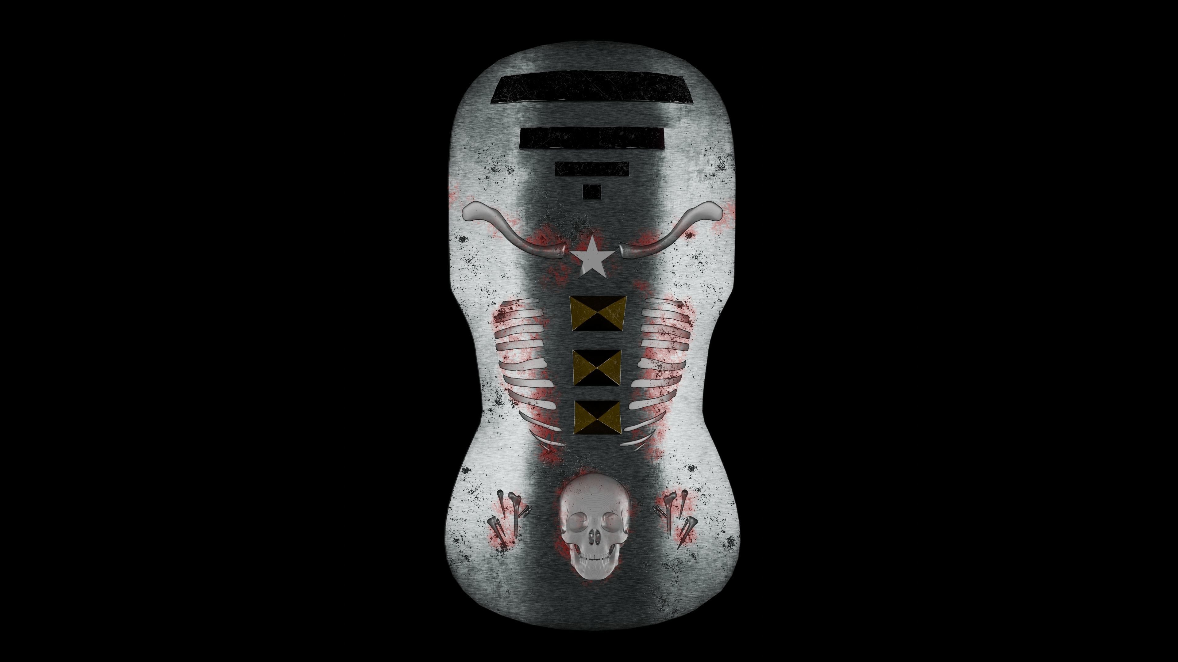 Shield Low-poly 3D model_6