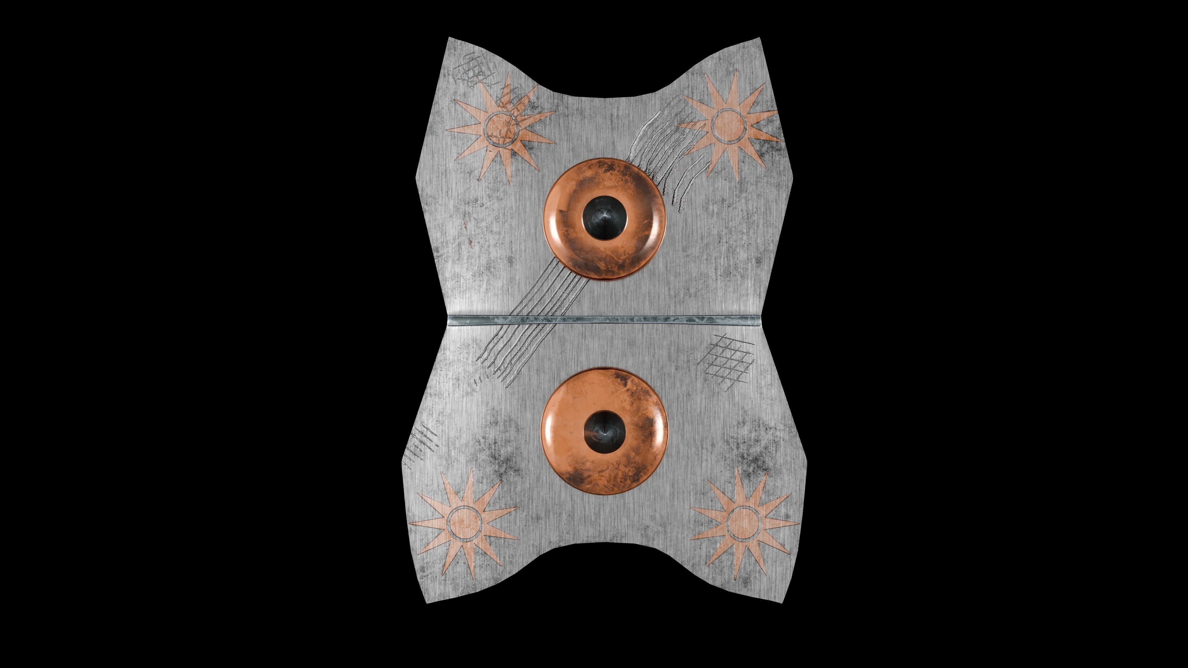 Shield Low-poly 3D model_3