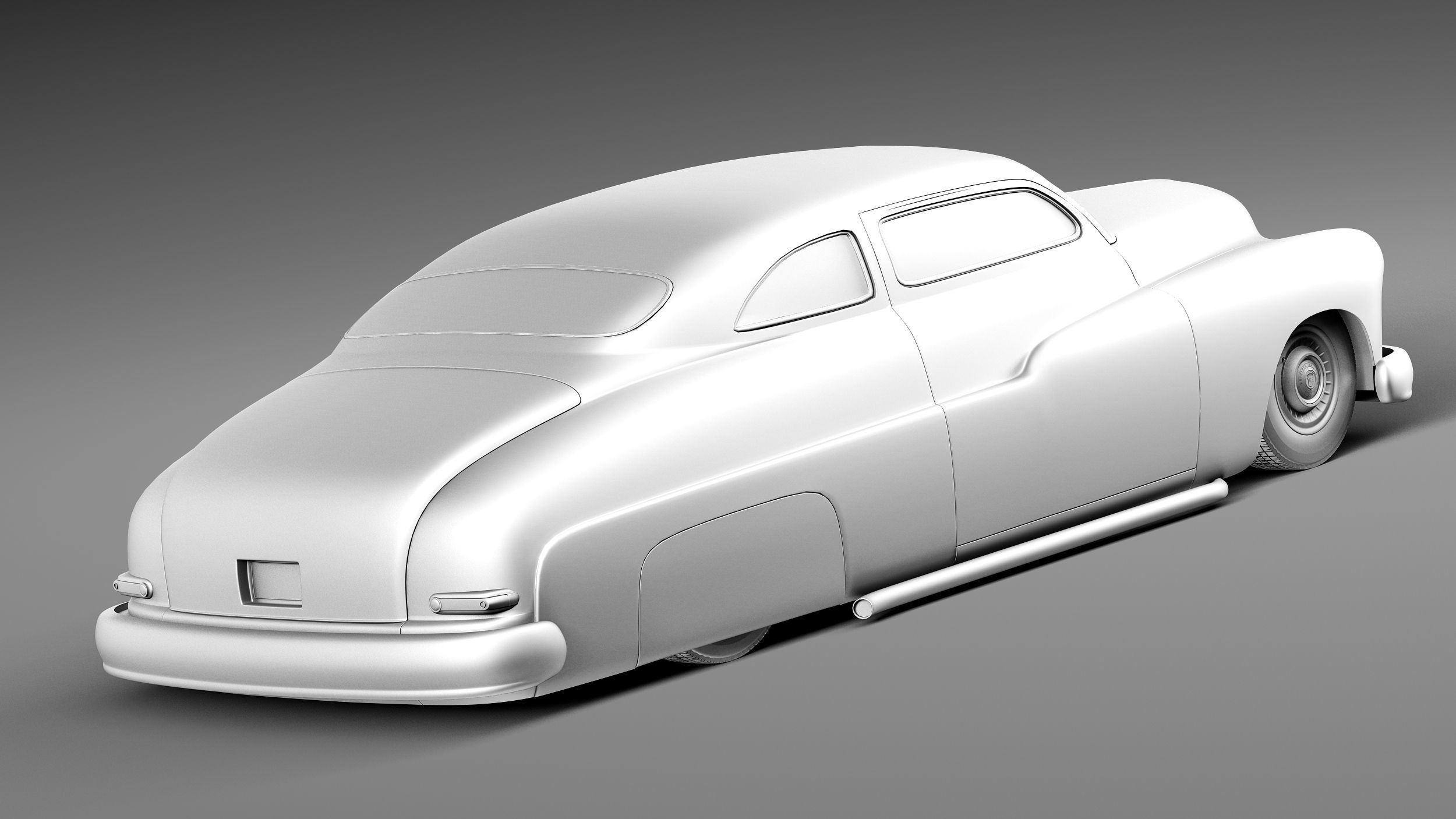 Mercury Coupe 1950 Led Sled Custom 3D model_12