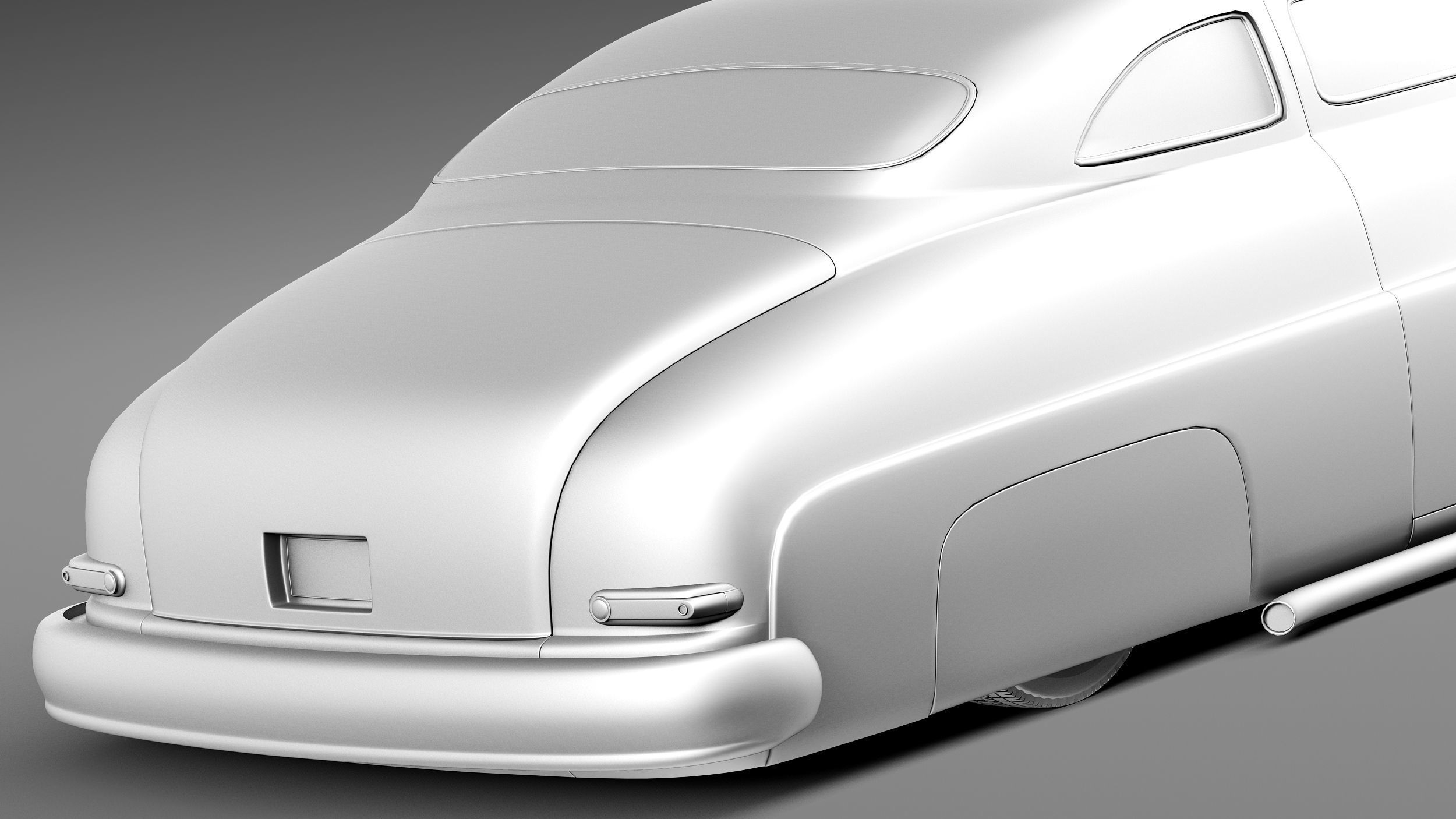 Mercury Coupe 1950 Led Sled Custom 3D model_11