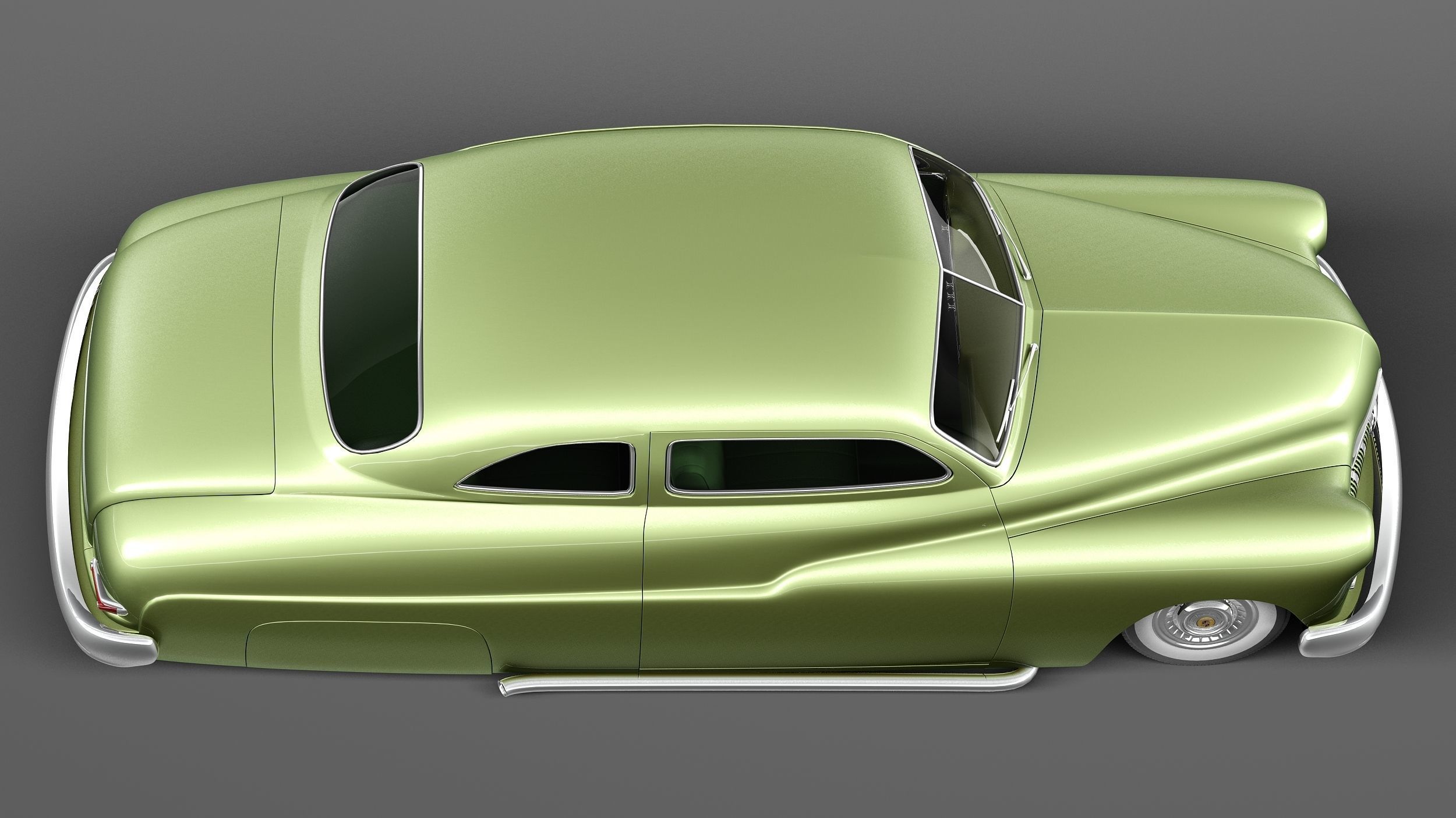 Mercury Coupe 1950 Led Sled Custom 3D model_7