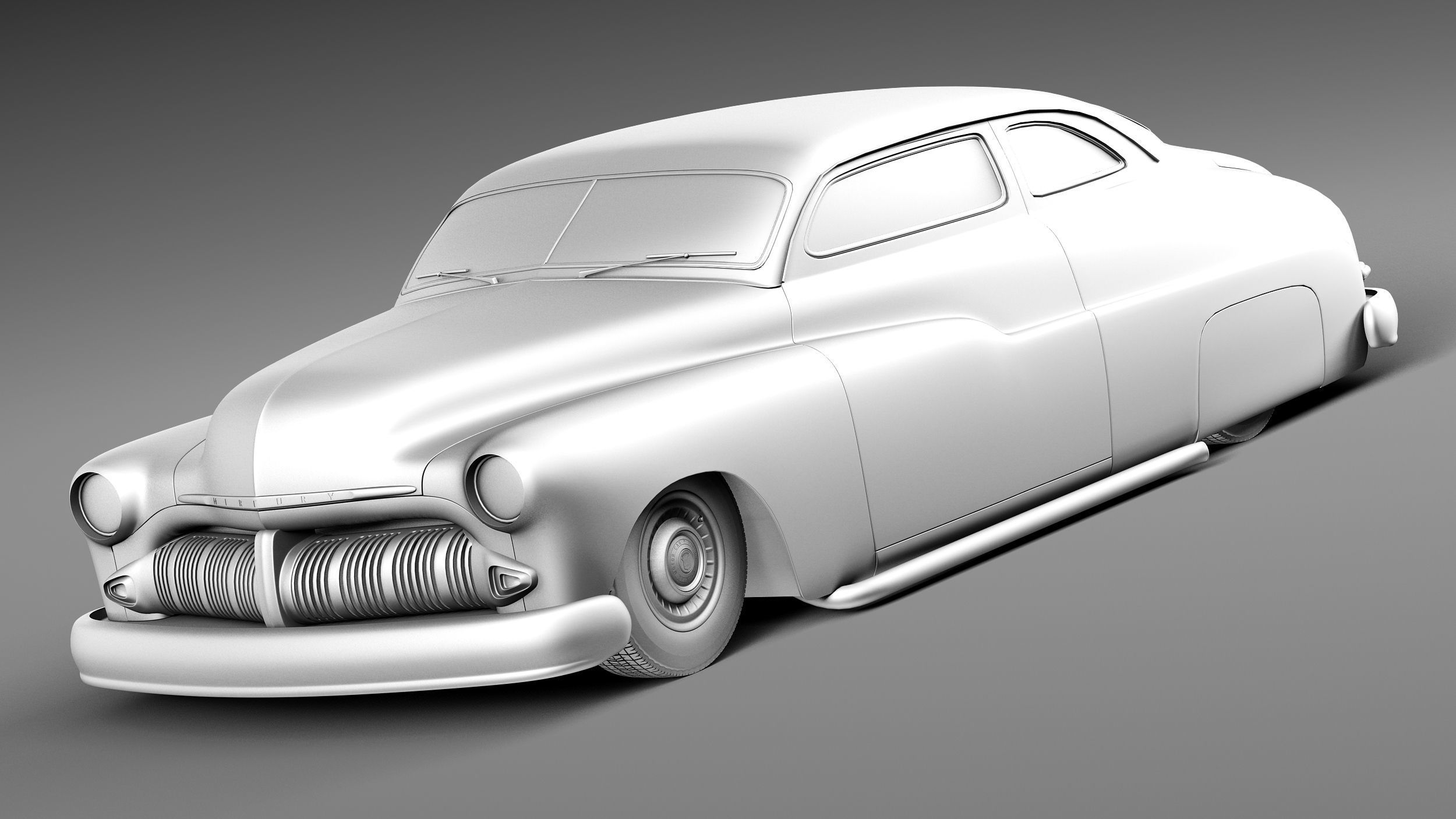 Mercury Coupe 1950 Led Sled Custom 3D model_8