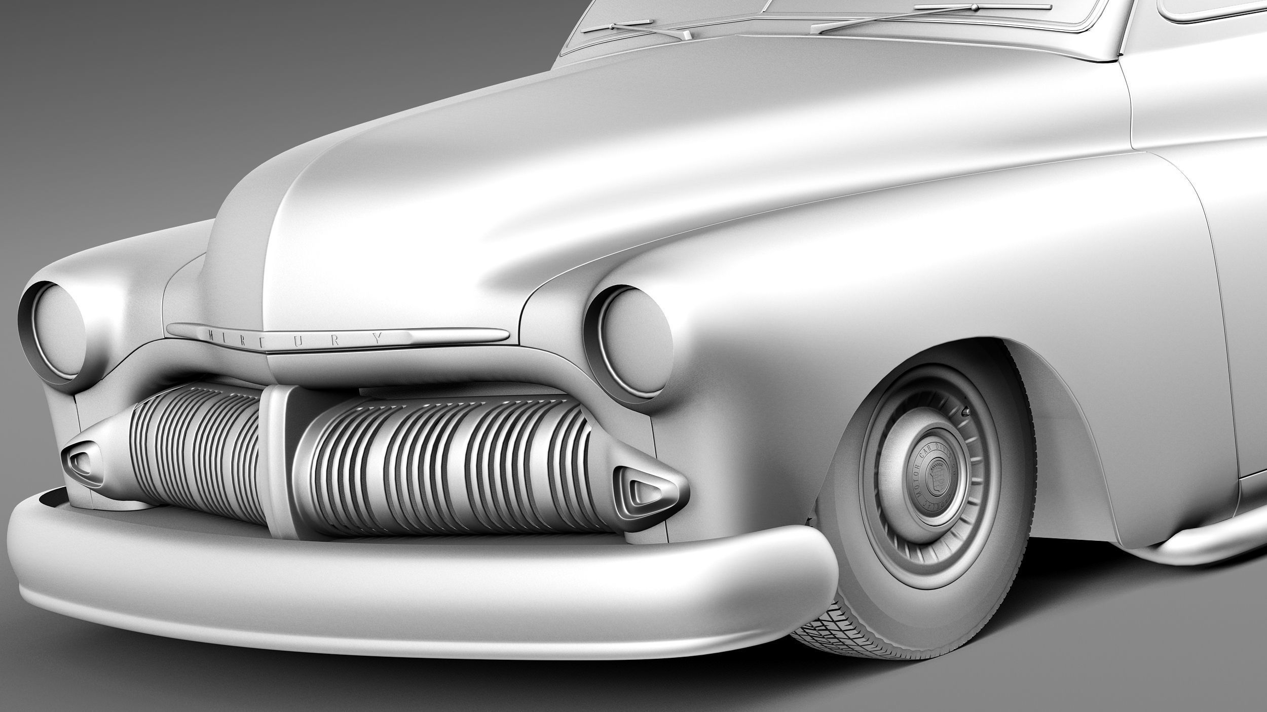 Mercury Coupe 1950 Led Sled Custom 3D model_10
