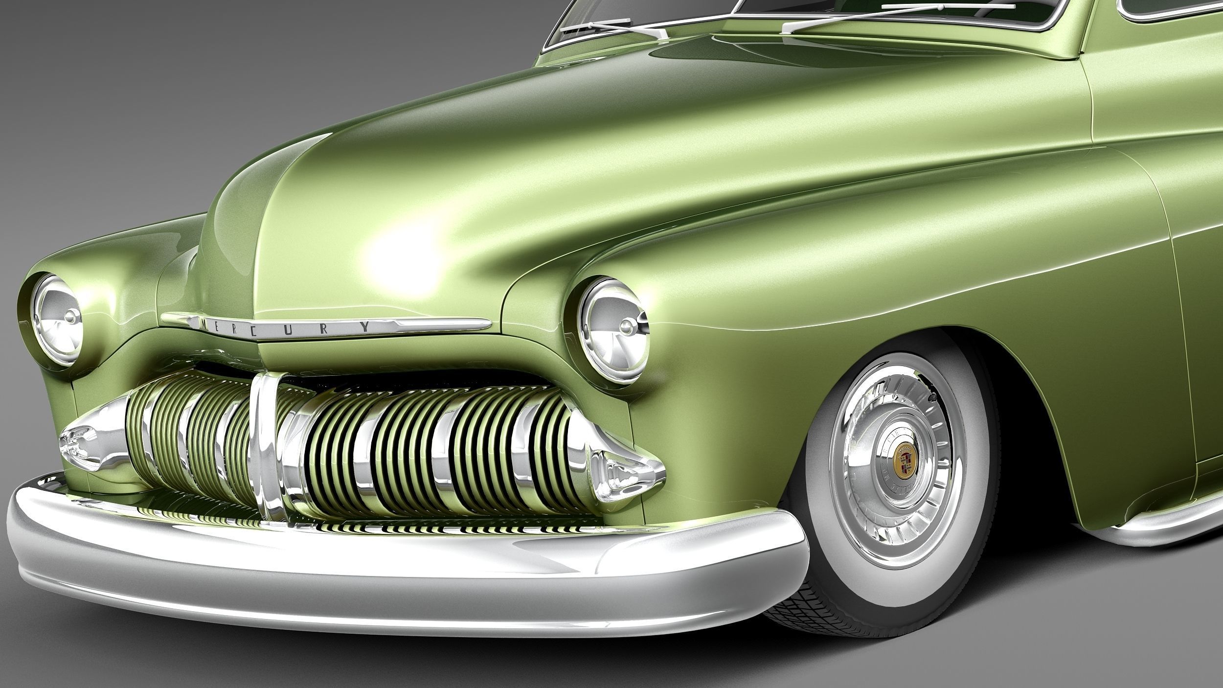 Mercury Coupe 1950 Led Sled Custom 3D model_2