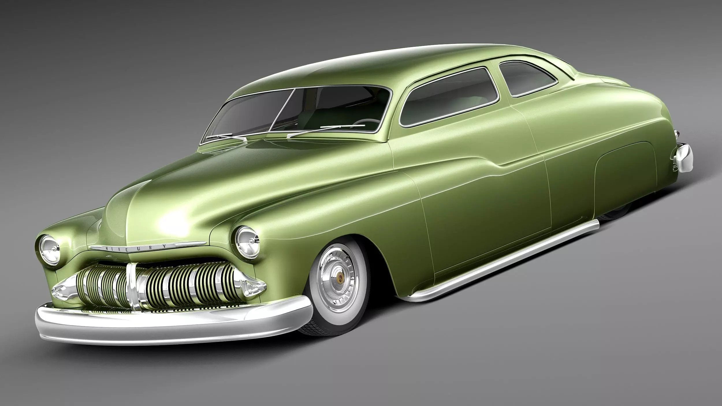 Mercury Coupe 1950 Led Sled Custom 3D model_0