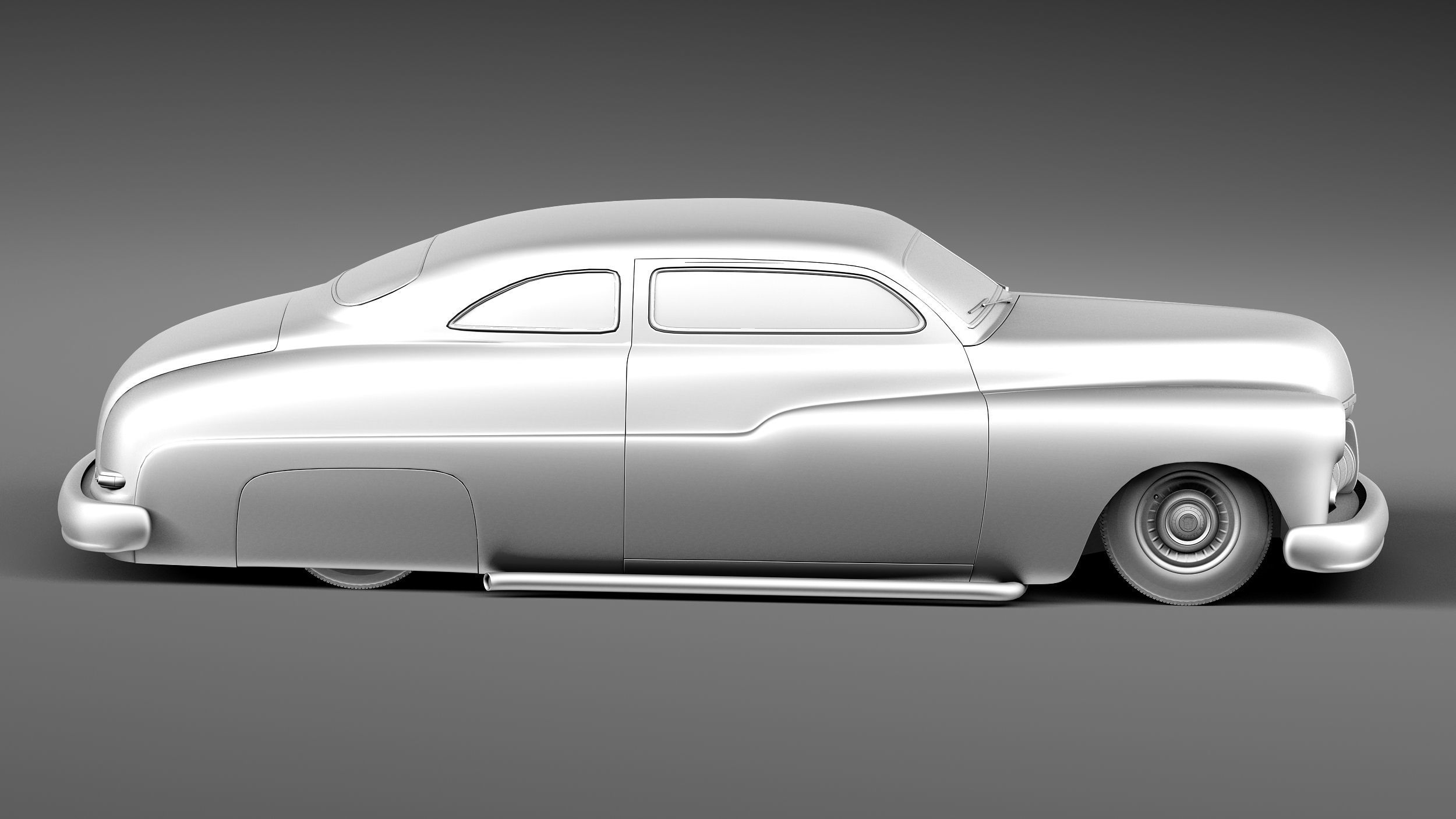 Mercury Coupe 1950 Led Sled Custom 3D model_14