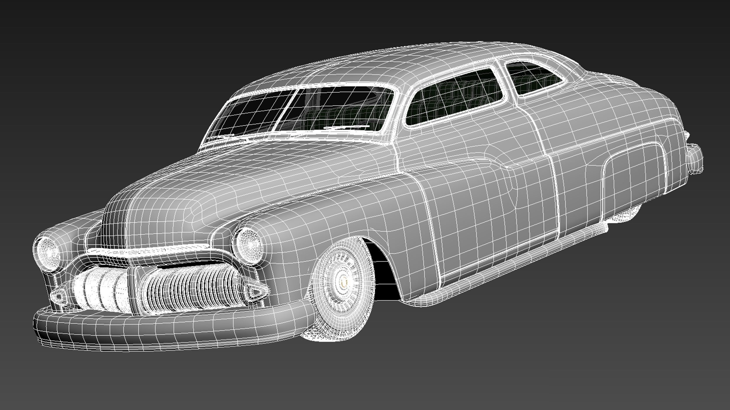 Mercury Coupe 1950 Led Sled Custom 3D model_17