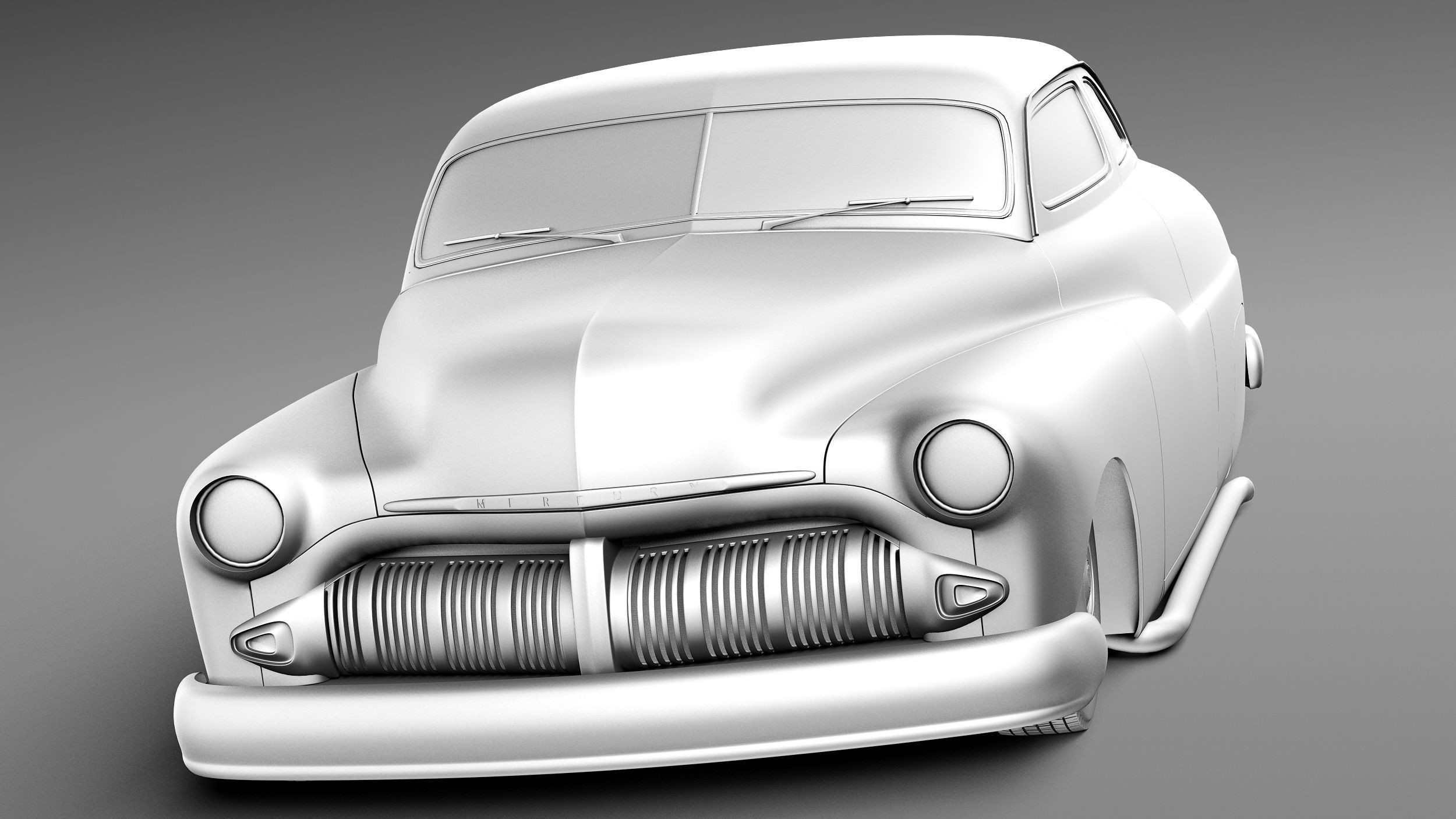 Mercury Coupe 1950 Led Sled Custom 3D model_9