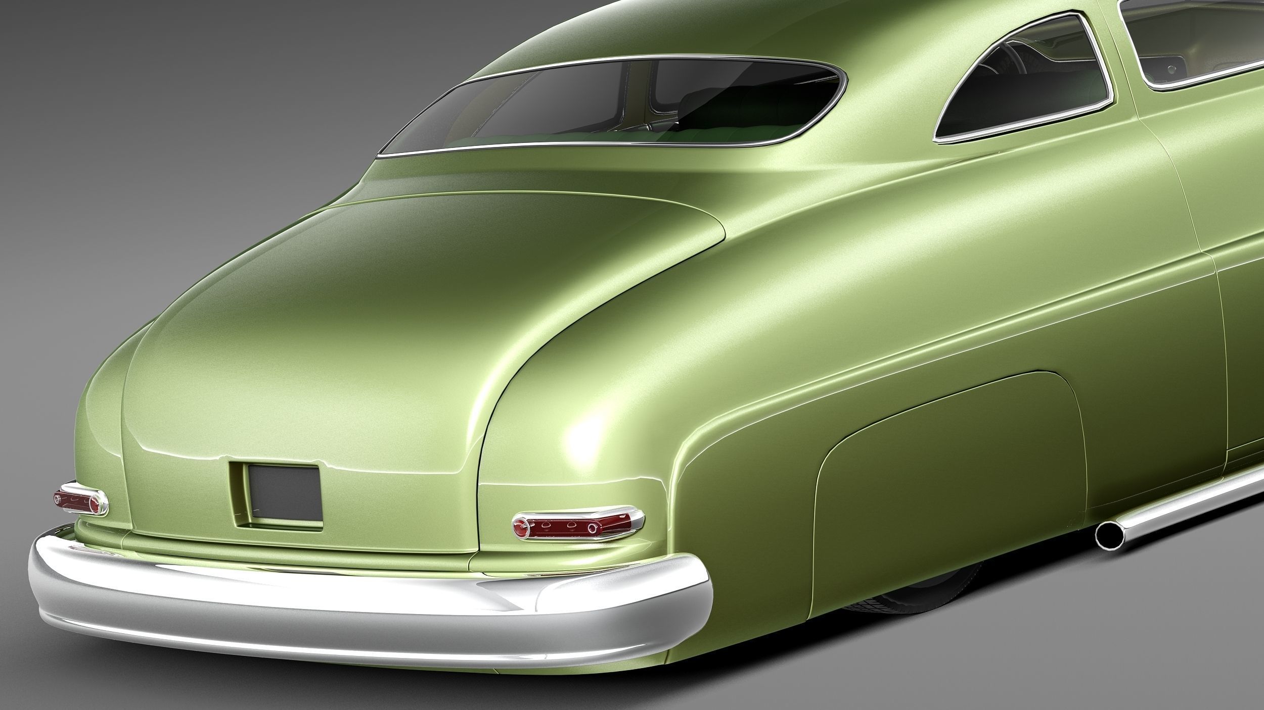 Mercury Coupe 1950 Led Sled Custom 3D model_3