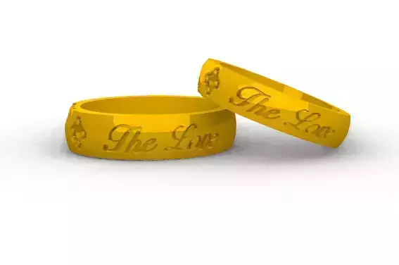 The love rings for couples Argollas The love para parejas SM 3D print model