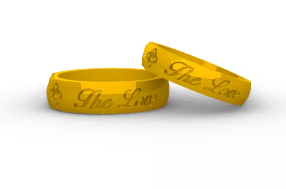 The love rings for couples Argollas The love para parejas SM 3D print model