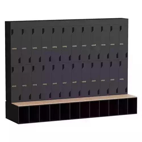 Locker rooms in the gym