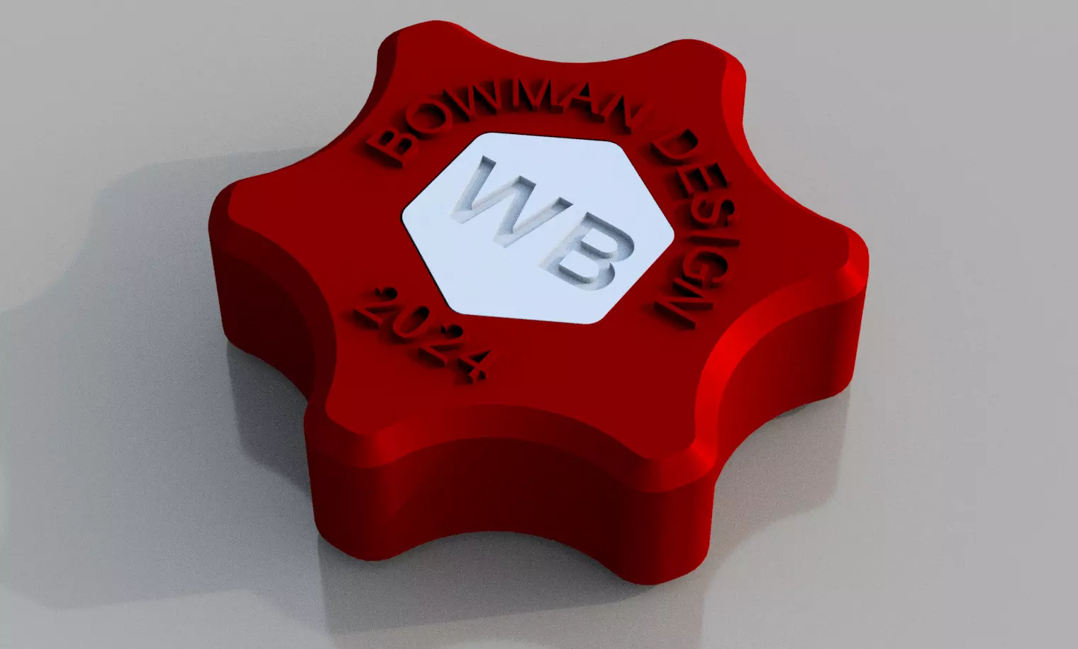 Hex bold hand knob handle for M8 and M6 bolts 3D print model_0