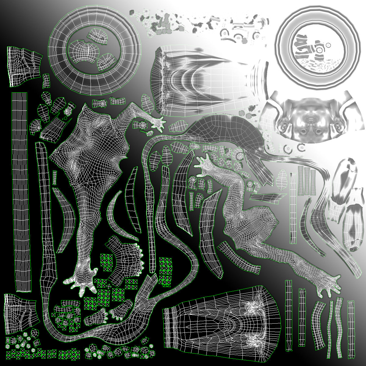 Bodhisattva Buddha Statue 3D model_12