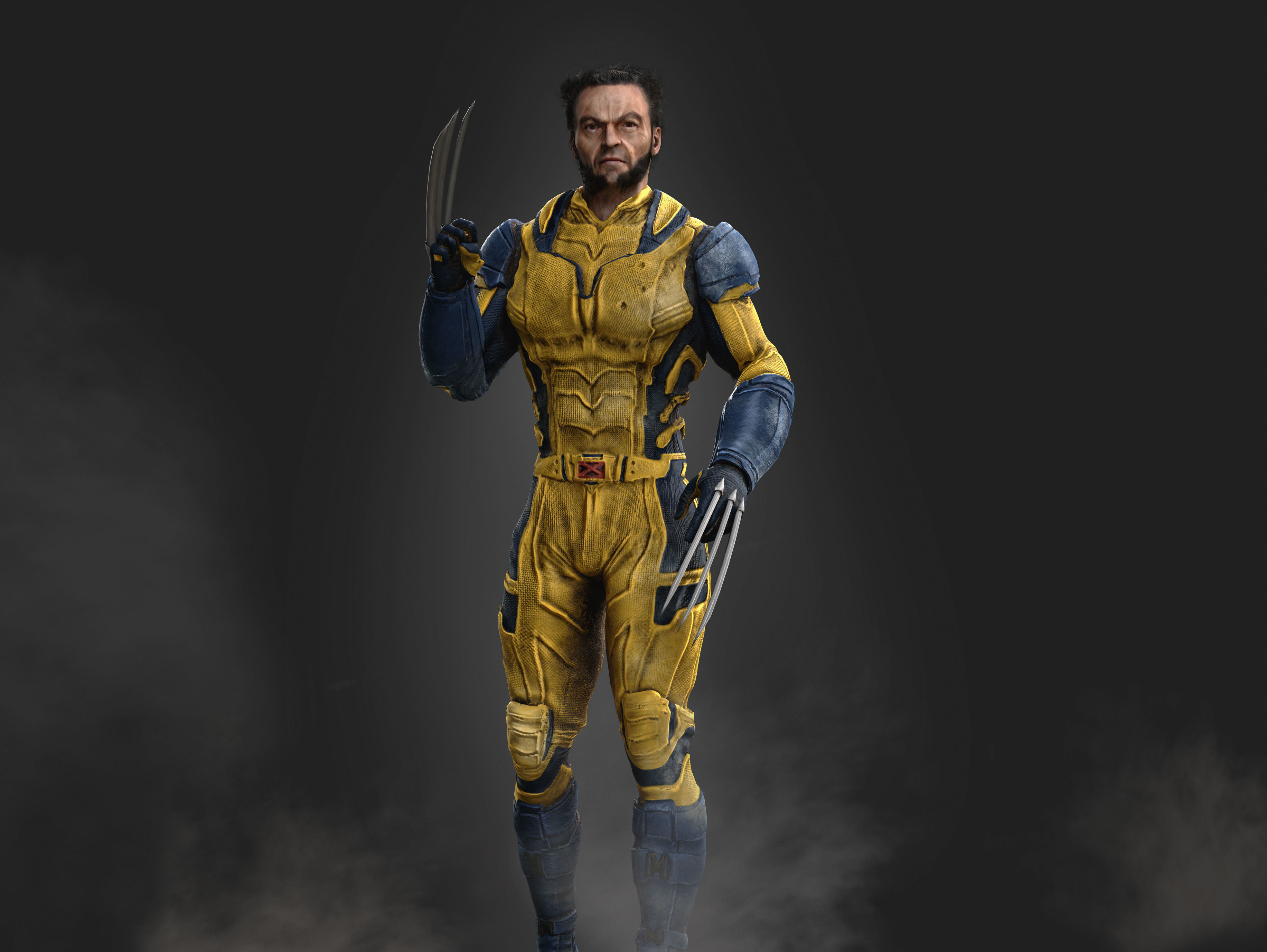 Wolverine from Deadpool Low-poly 3D model_3