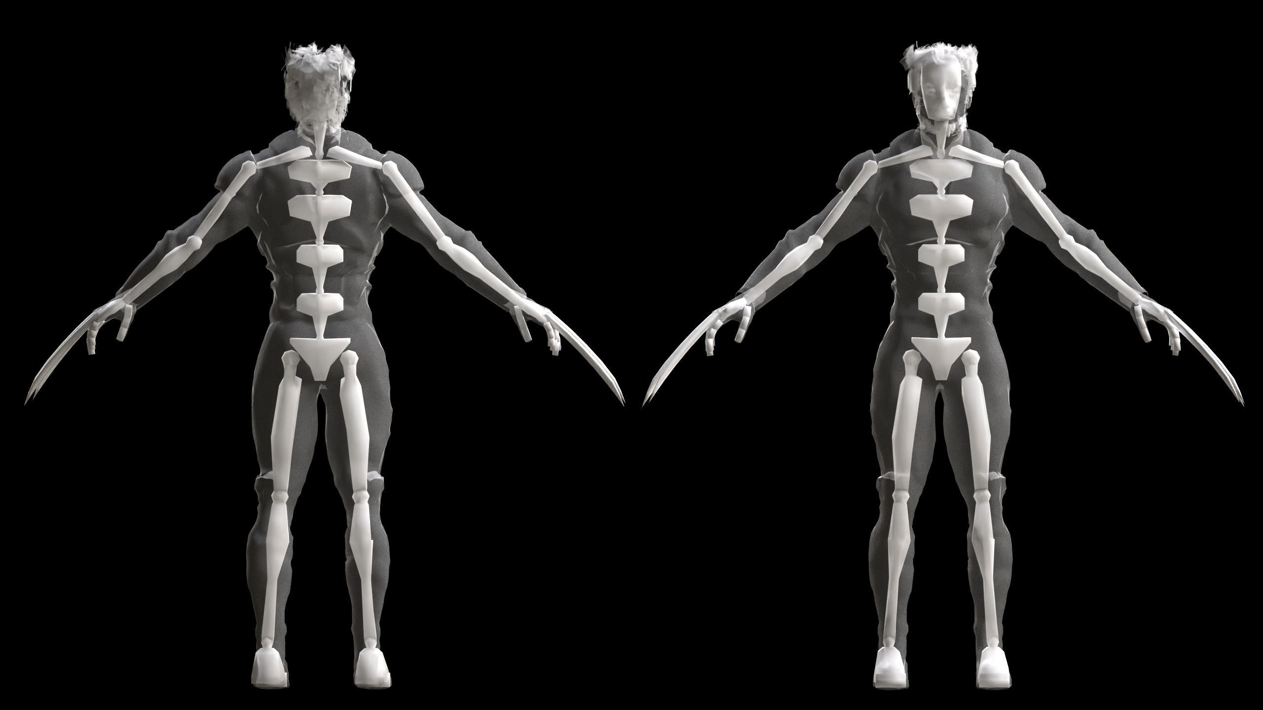 Wolverine from Deadpool Low-poly 3D model_10