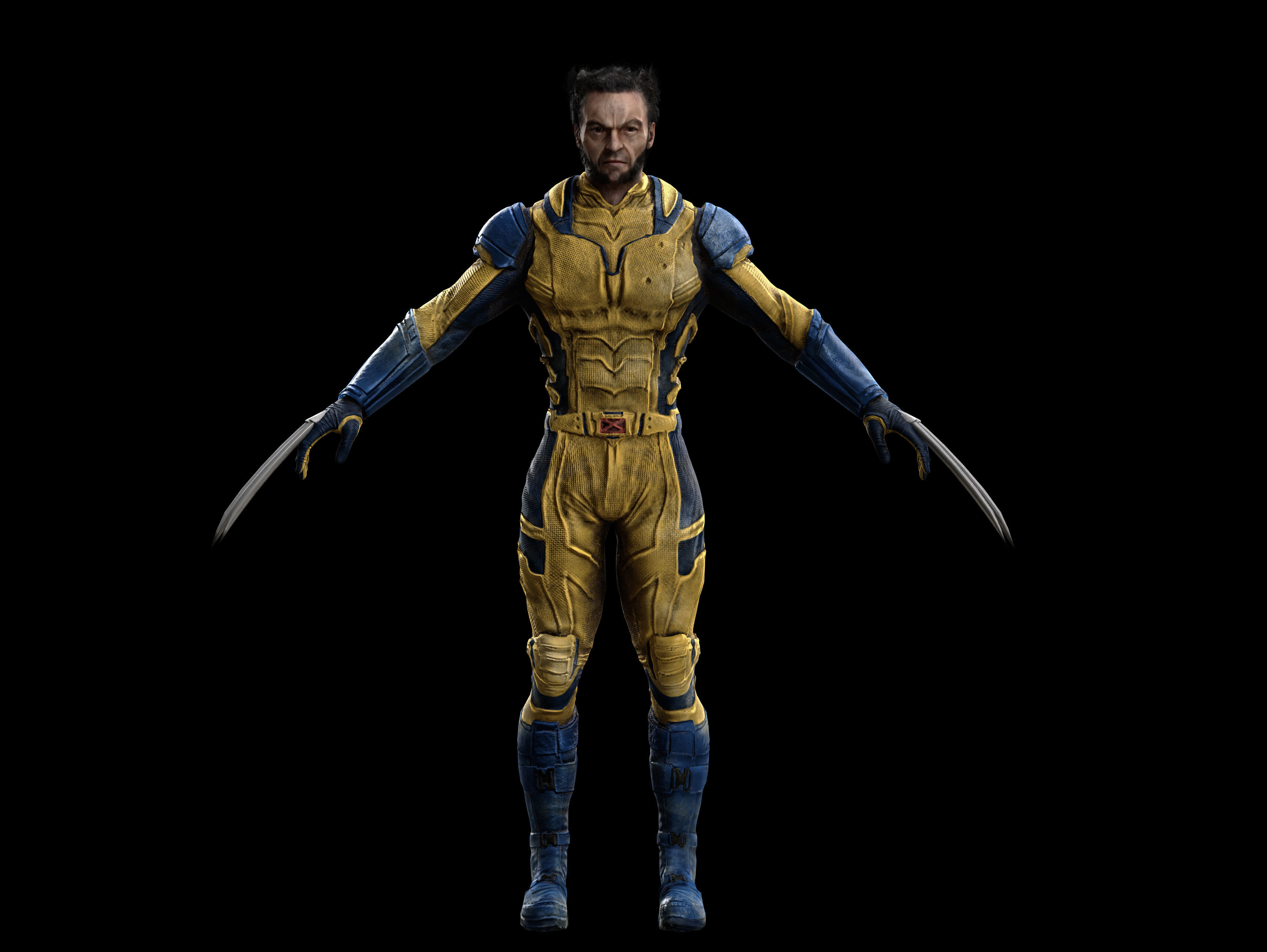 Wolverine from Deadpool Low-poly 3D model_9