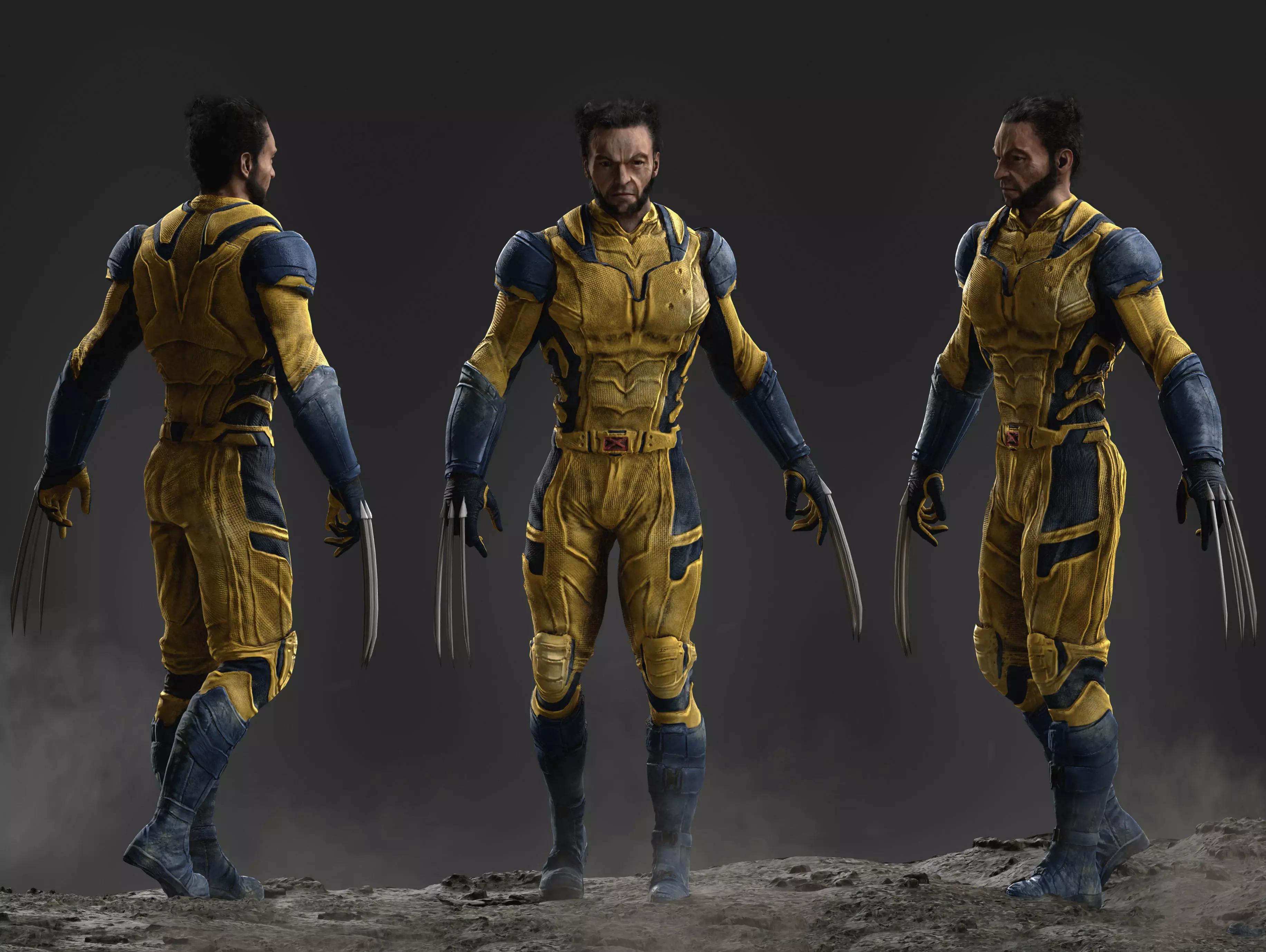 Wolverine from Deadpool Low-poly 3D model_0