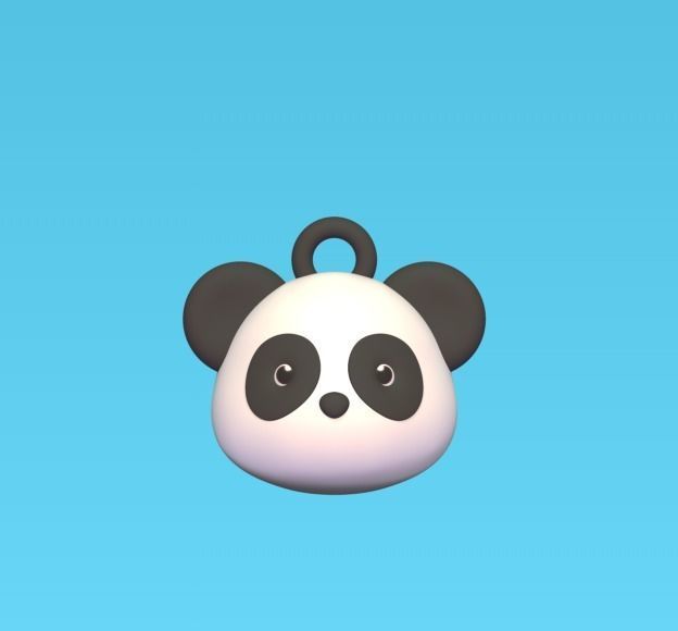 Cute Panda Head 3D print model_1