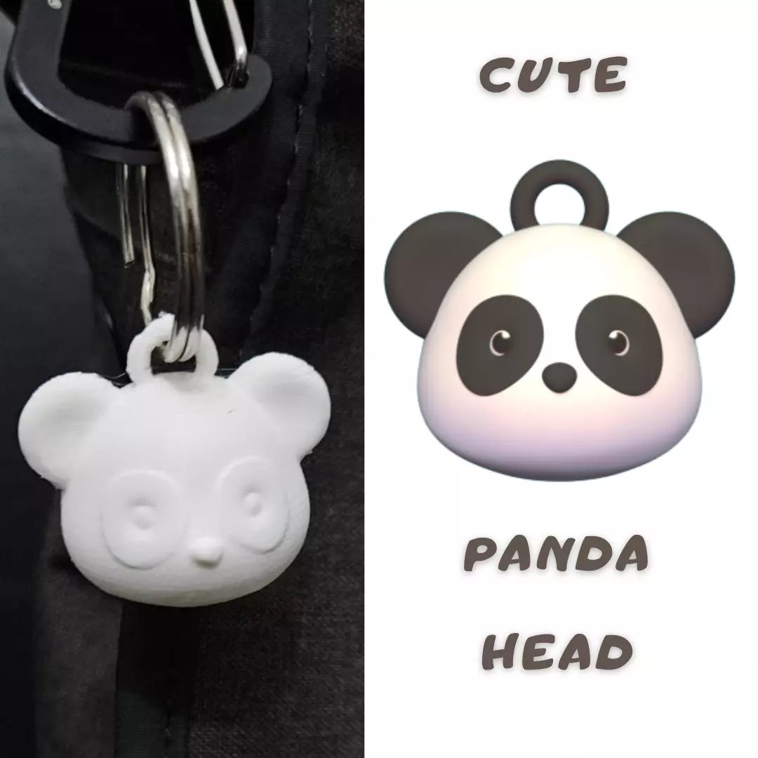 Cute Panda Head 3D print model_0
