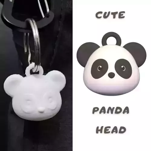 Cute Panda Head 3D print model